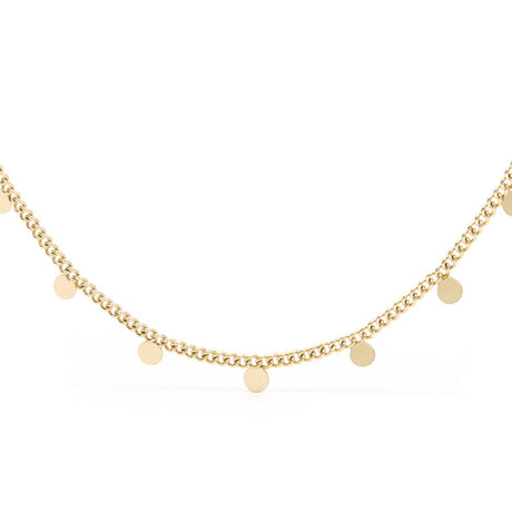 Collier Court Doré Cercles 1