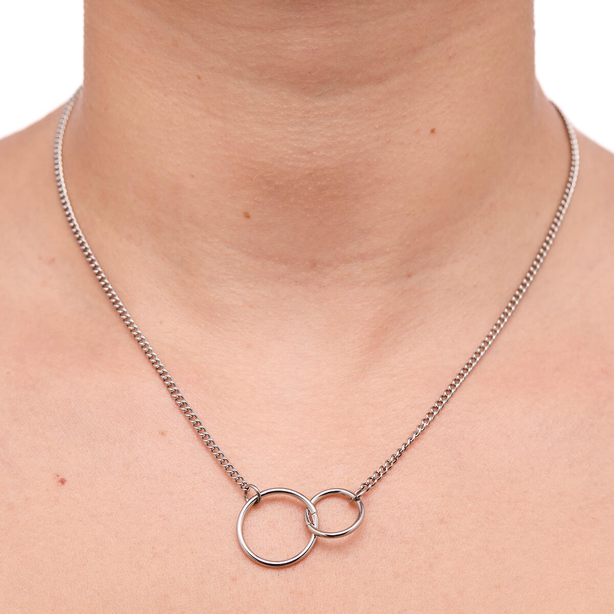 Collier Doré Double Anneaux 4