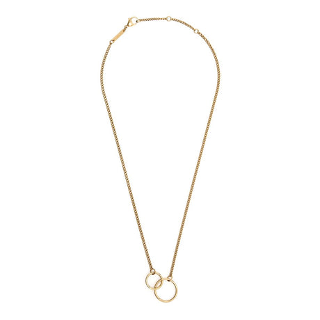 Collier Argenté Double Anneaux 2