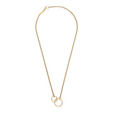 Collier Argenté Double Anneaux 2