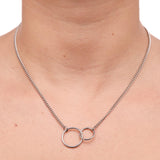 Collier Argenté Double Anneaux 4