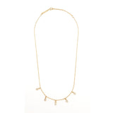 Collier doré ligne de pierres 2