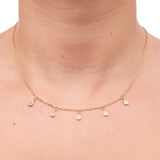 Collier doré ligne de pierres 4