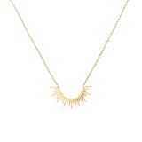 Collier Doré Pendentif Demi Soleil 1