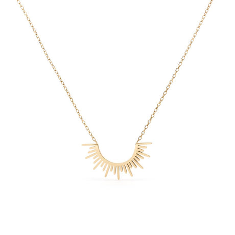 Collier Doré Pendentif Demi Soleil 1