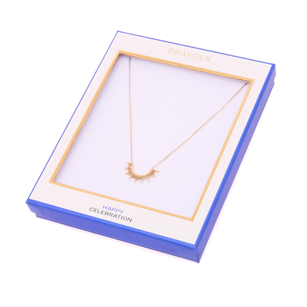 Collier Doré Pendentif Demi Soleil 3