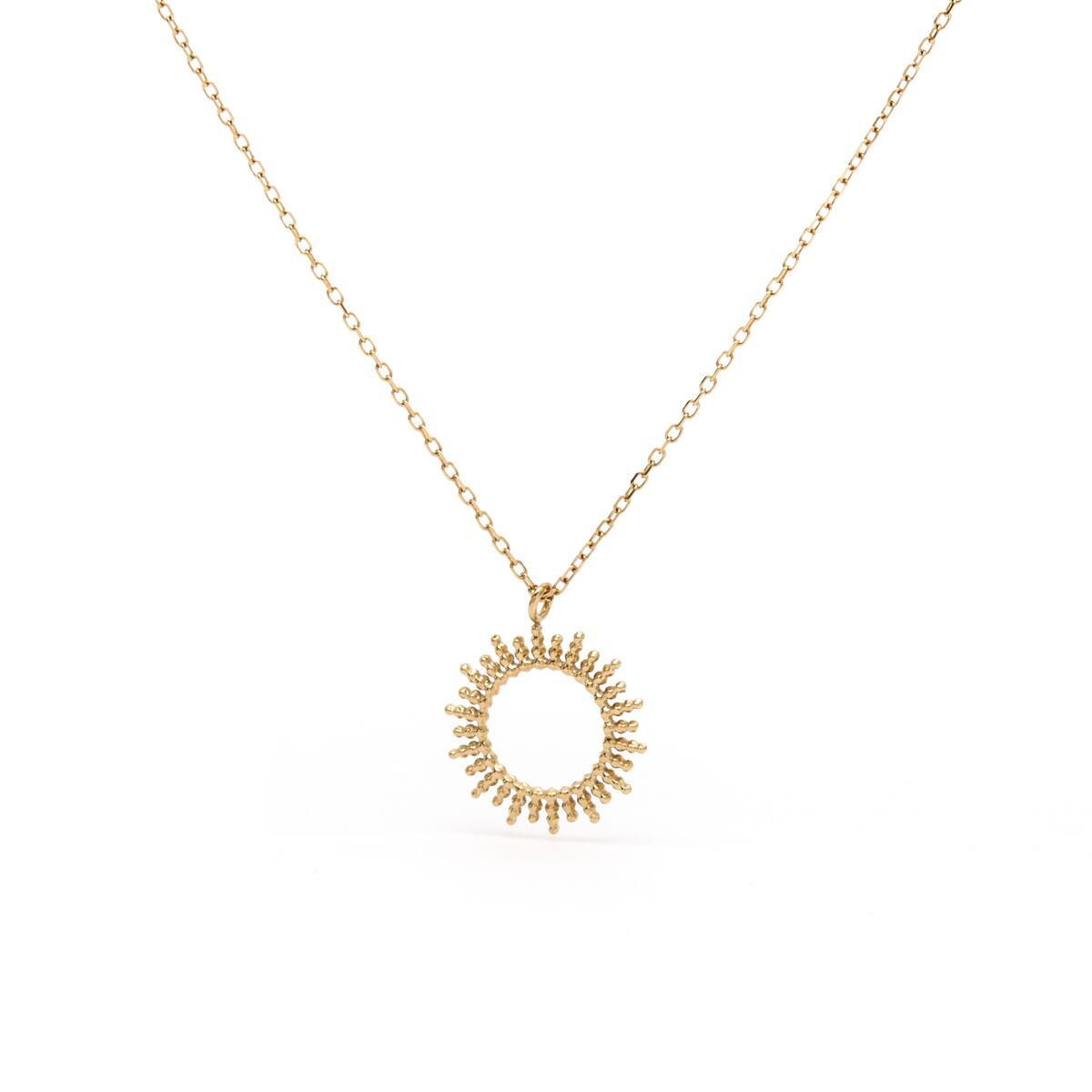Collier Doré Pendentif Soleil 1