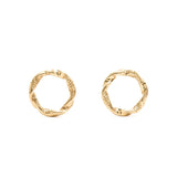 Boucles d’Oreilles Dorées Torsadées 1
