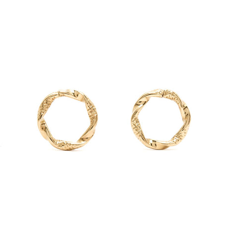 Boucles d’Oreilles Dorées Torsadées 1
