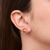 Boucles d’Oreilles Dorées Torsadées 4