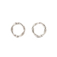 Boucles d’Oreilles Argentées Torsadées 1