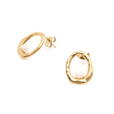 Boucles d'Oreilles Créoles Dorées Perles 2