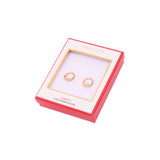 Boucles d'Oreilles Créoles Dorées Perles 3