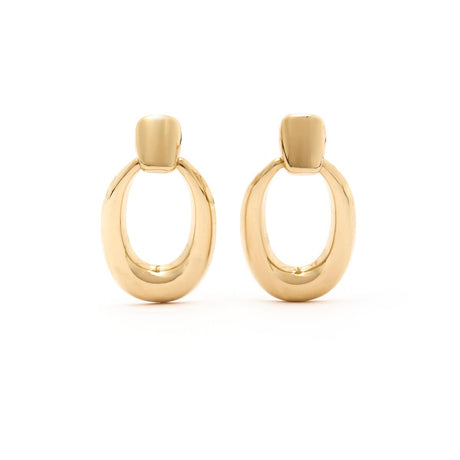Boucles d'Oreilles Créoles Dorées Rondes 1