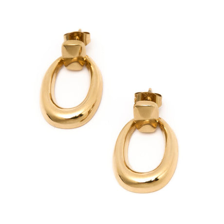 Boucles d'Oreilles Créoles Dorées Rondes 2