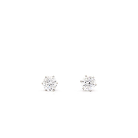 Boucles d'Oreilles Argentées Brillantes 1