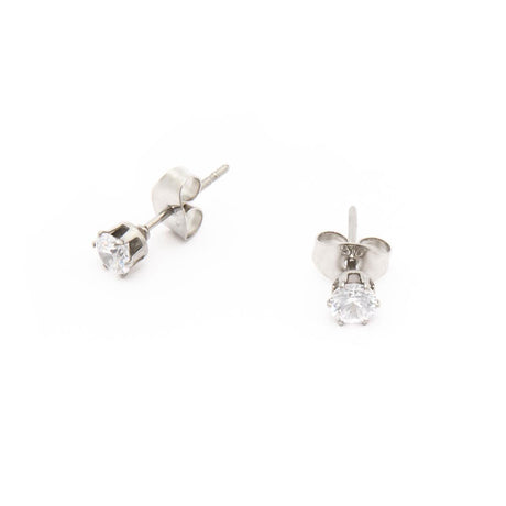 Boucles d'Oreilles Argentées Brillantes 2