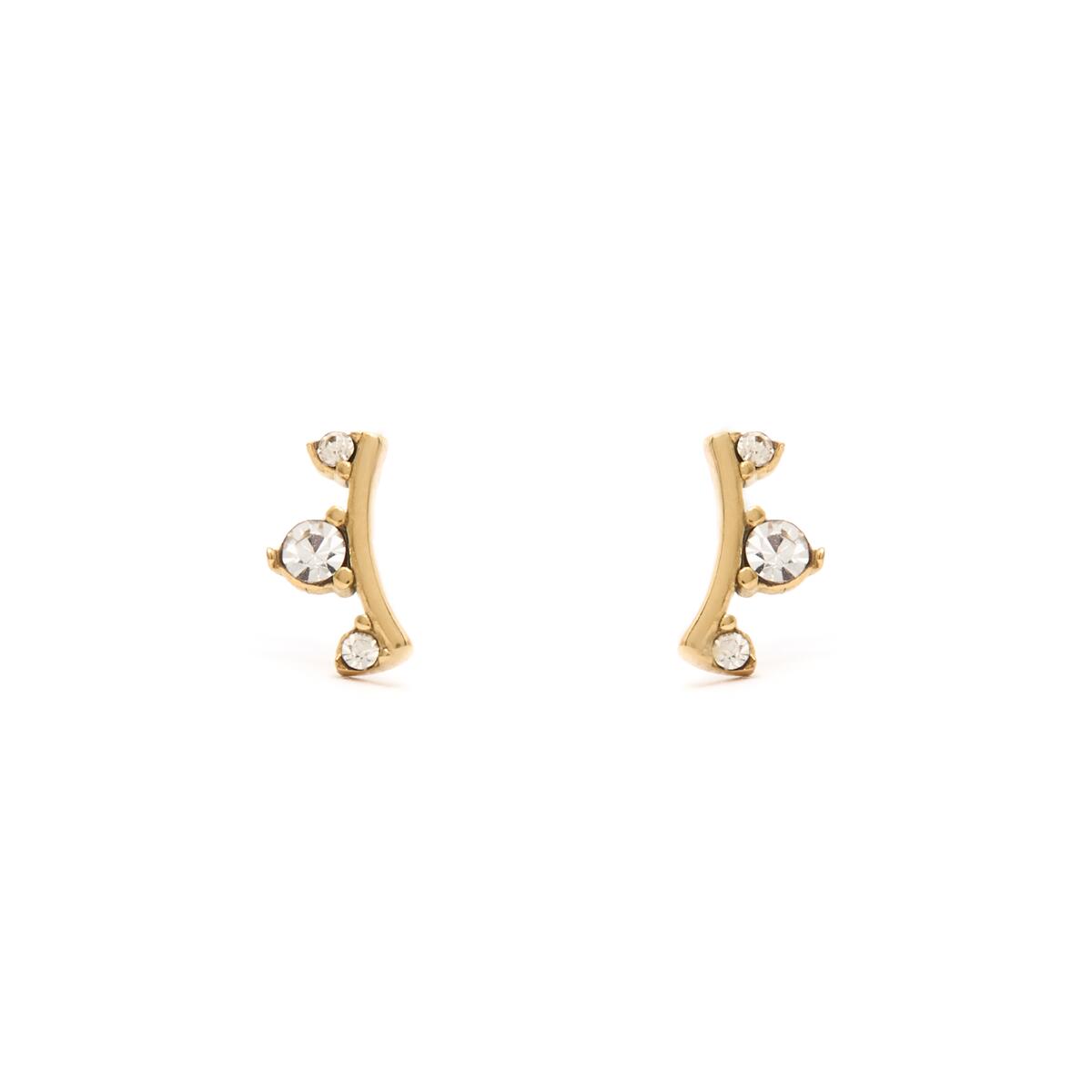 Boucles d’Oreilles Dorées en Arc 1