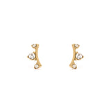 Boucles d’Oreilles Dorées en Arc 1
