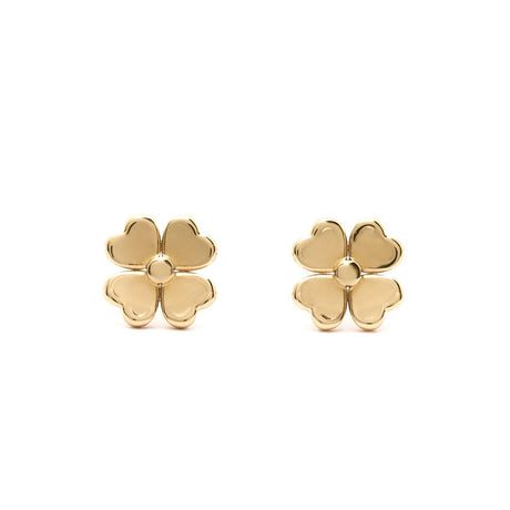 Boucles d'Oreilles Dorées Trèfle 1
