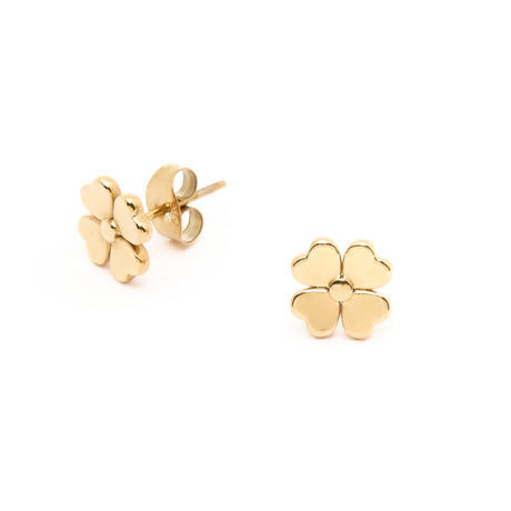 Boucles d'Oreilles Dorées Trèfle 2