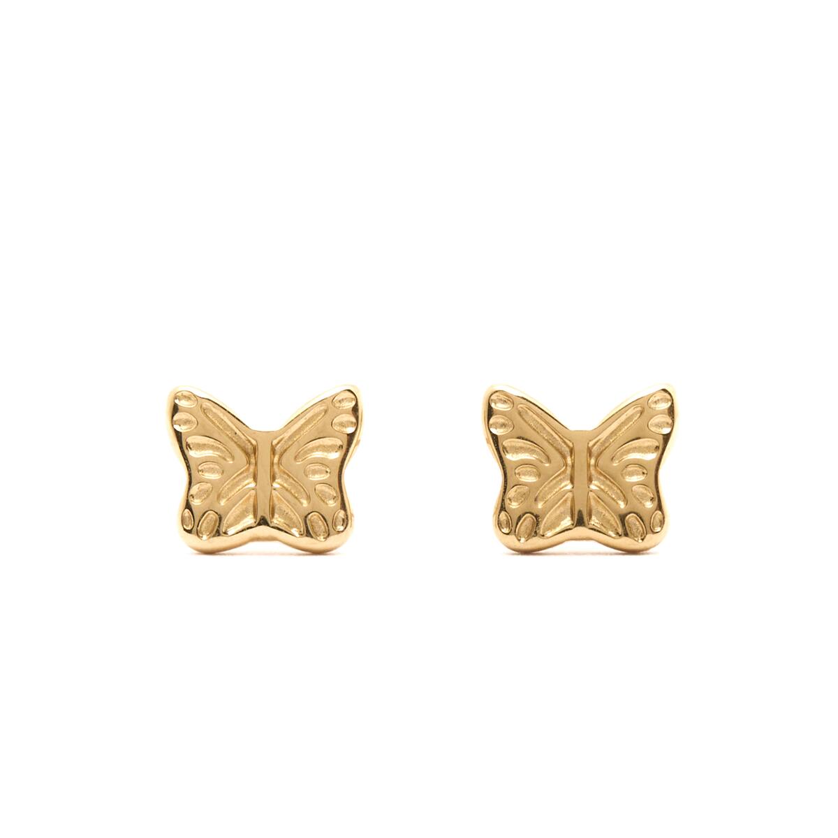 Boucles d'Oreilles Dorées Papillon 1