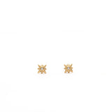 Boucles d'Oreilles Dorées Soleil Brillant 1