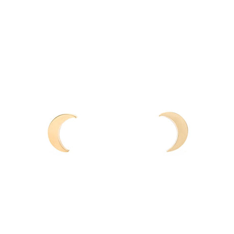 Boucles d'Oreilles Dorées Lune 1