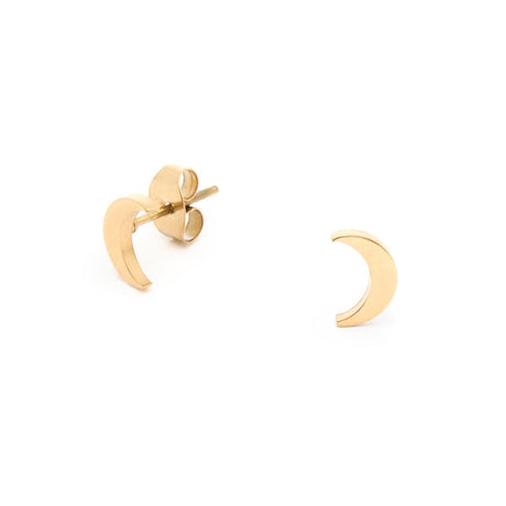 Boucles d'Oreilles Dorées Lune 2