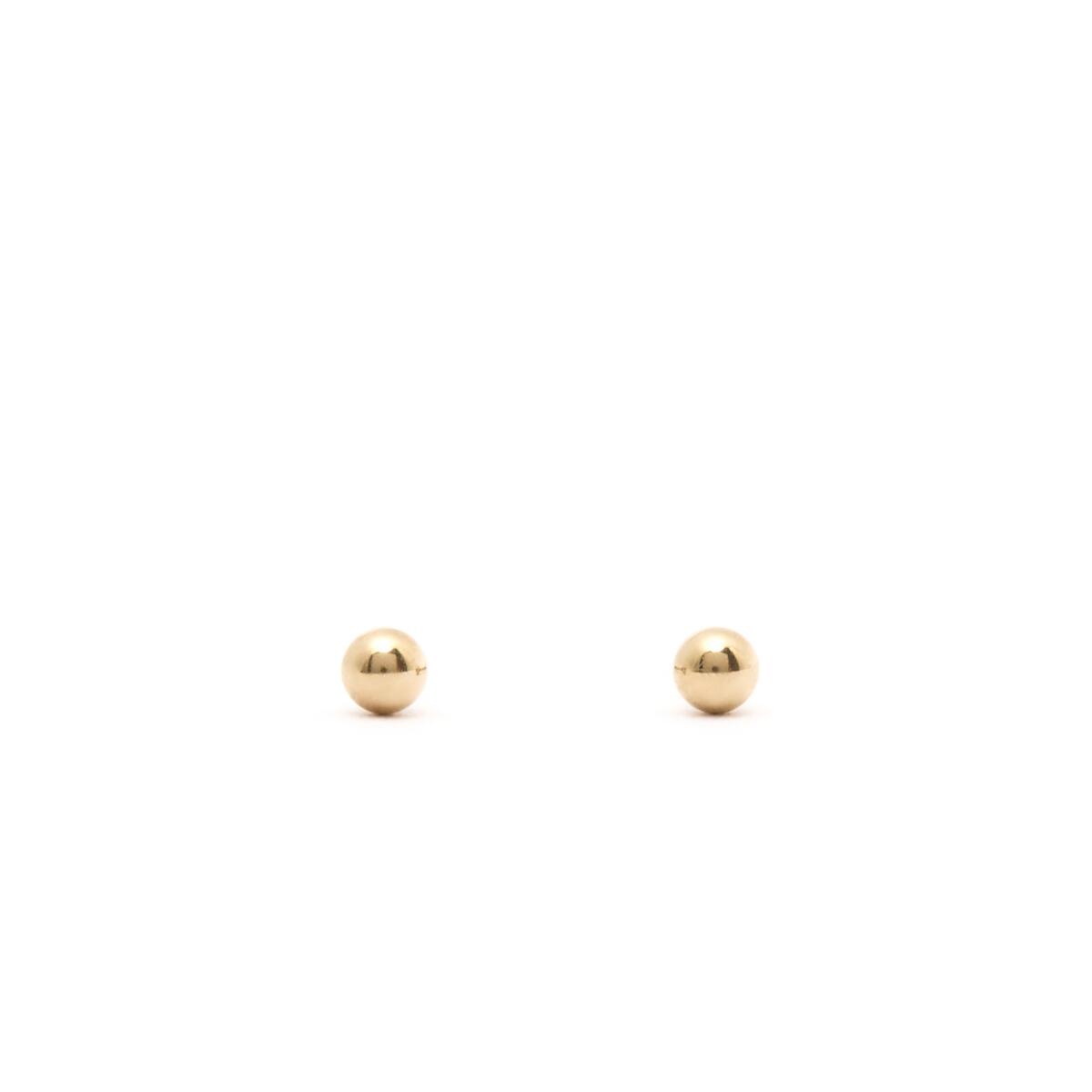 Boucles d'Oreilles Dorées Puces Rondes 1