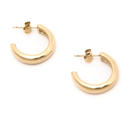 Boucles d'Oreilles Créoles Dorées Larges 2