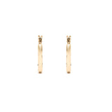 Boucles d'Oreilles Créoles Dorées Carrées & Brillantes 1