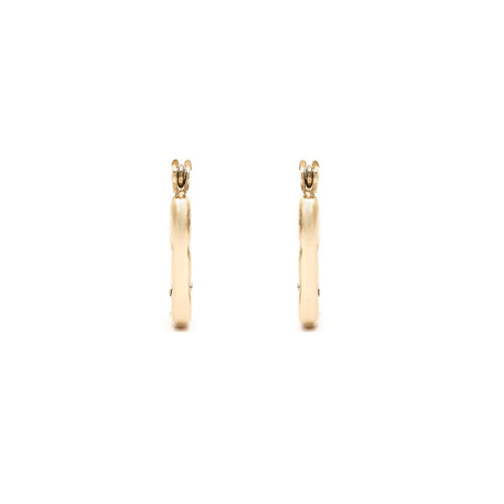 Boucles d'Oreilles Créoles Dorées Carrées & Brillantes 1