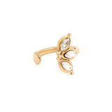Bague Dorée Demi Fleur Ouverte 1