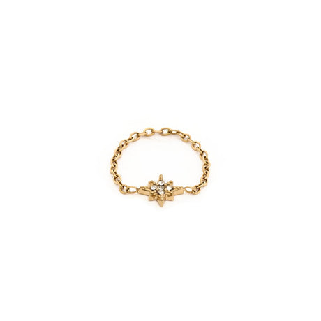 Bague Dorée Chaîne étoilée 1