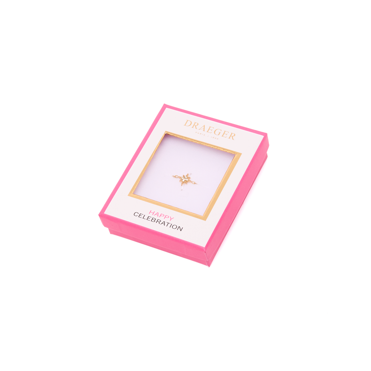 Anillo con dije de onda de acero inoxidable - Oro