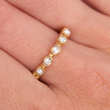 Bague Dorée à Pierres Rondes 4