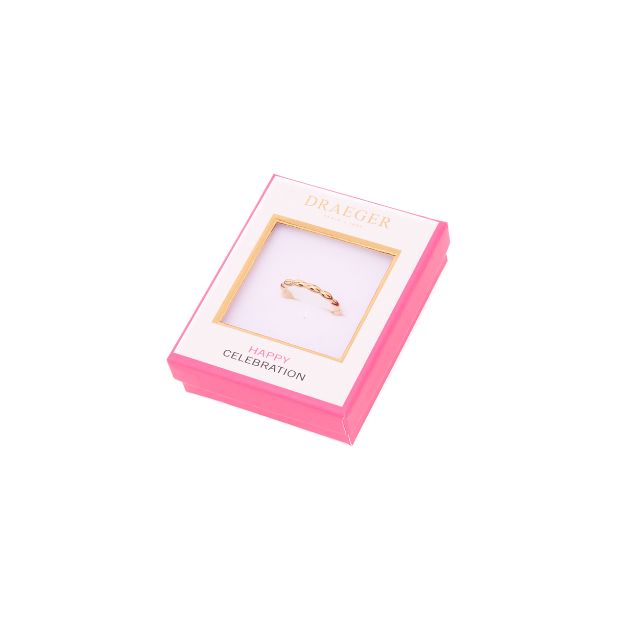 Anillo con dije de onda de acero inoxidable - Oro