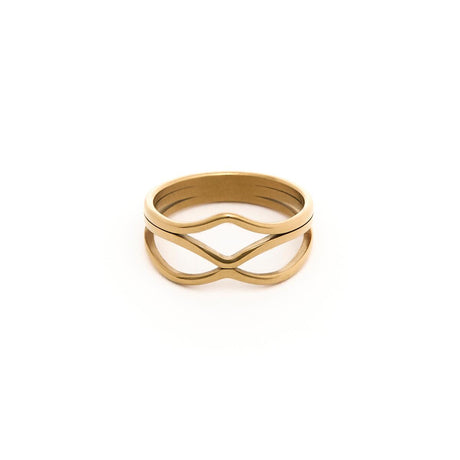 Bague Dorée Courbes 1