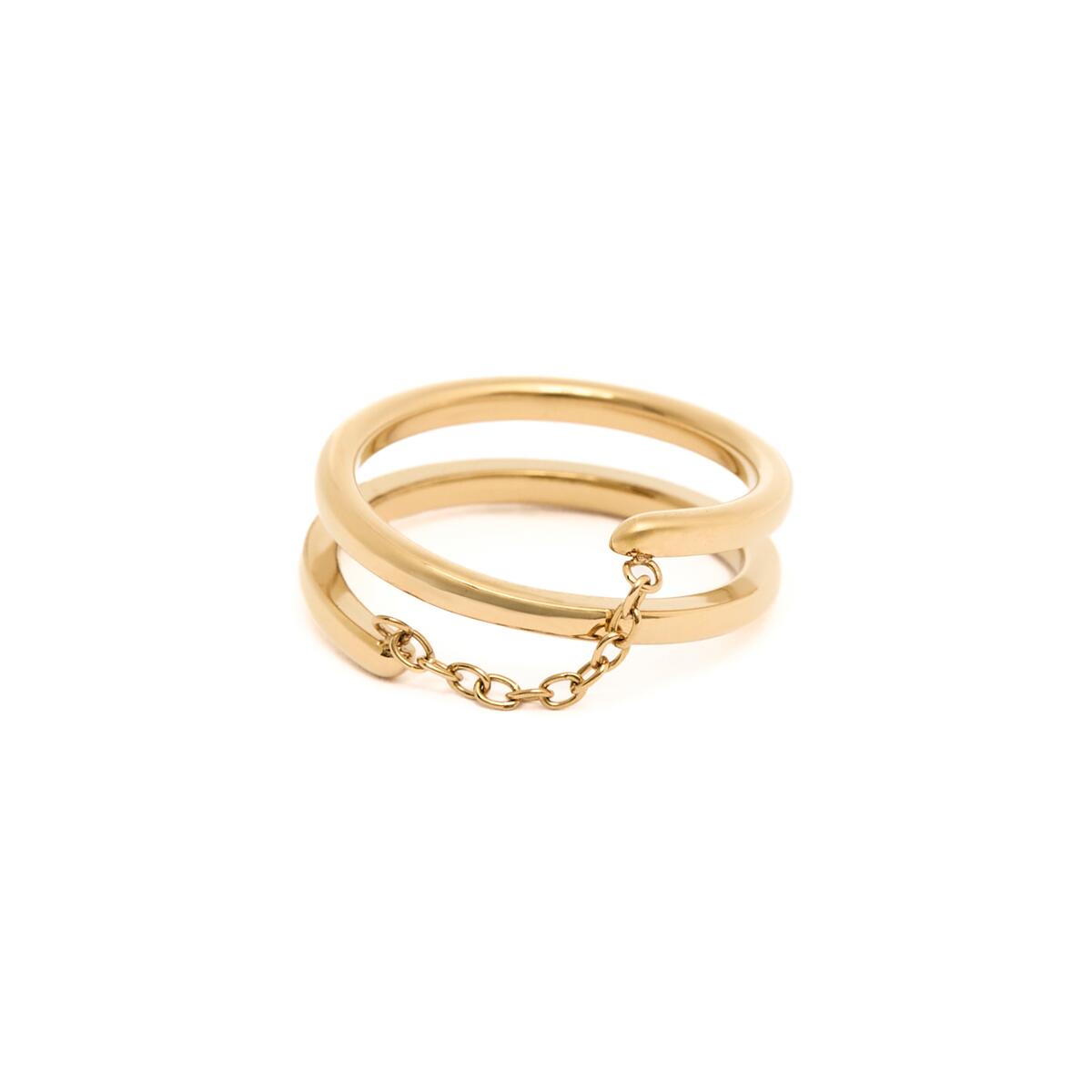 Bague Dorée Chaîne 1