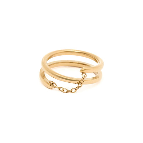 Bague Dorée Chaîne 1