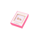 Anillo con dije de onda de acero inoxidable - Oro