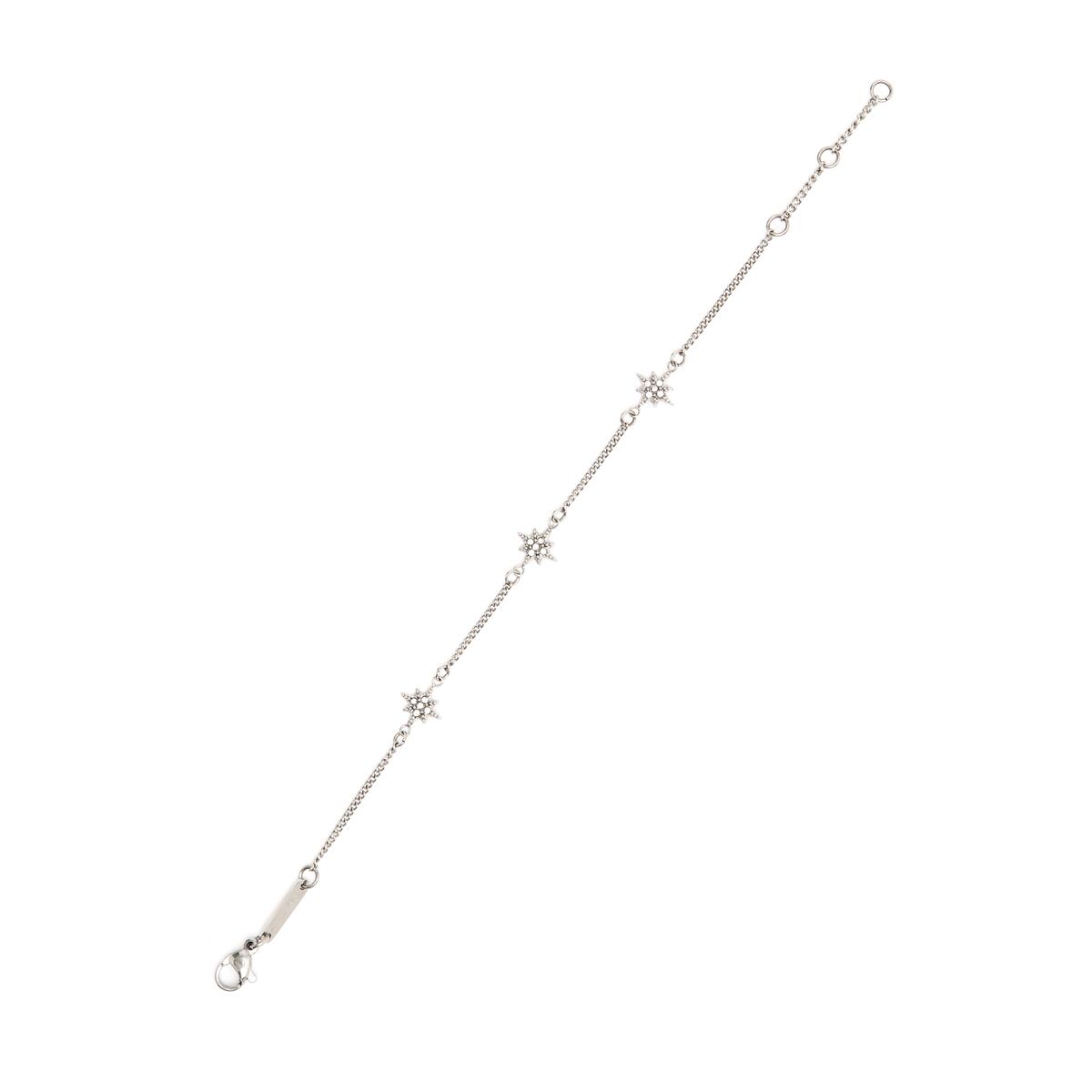 Bracelet Fin Argenté Etoiles Brillantes 2
