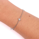 Bracelet Fin Argenté Etoiles Brillantes 4