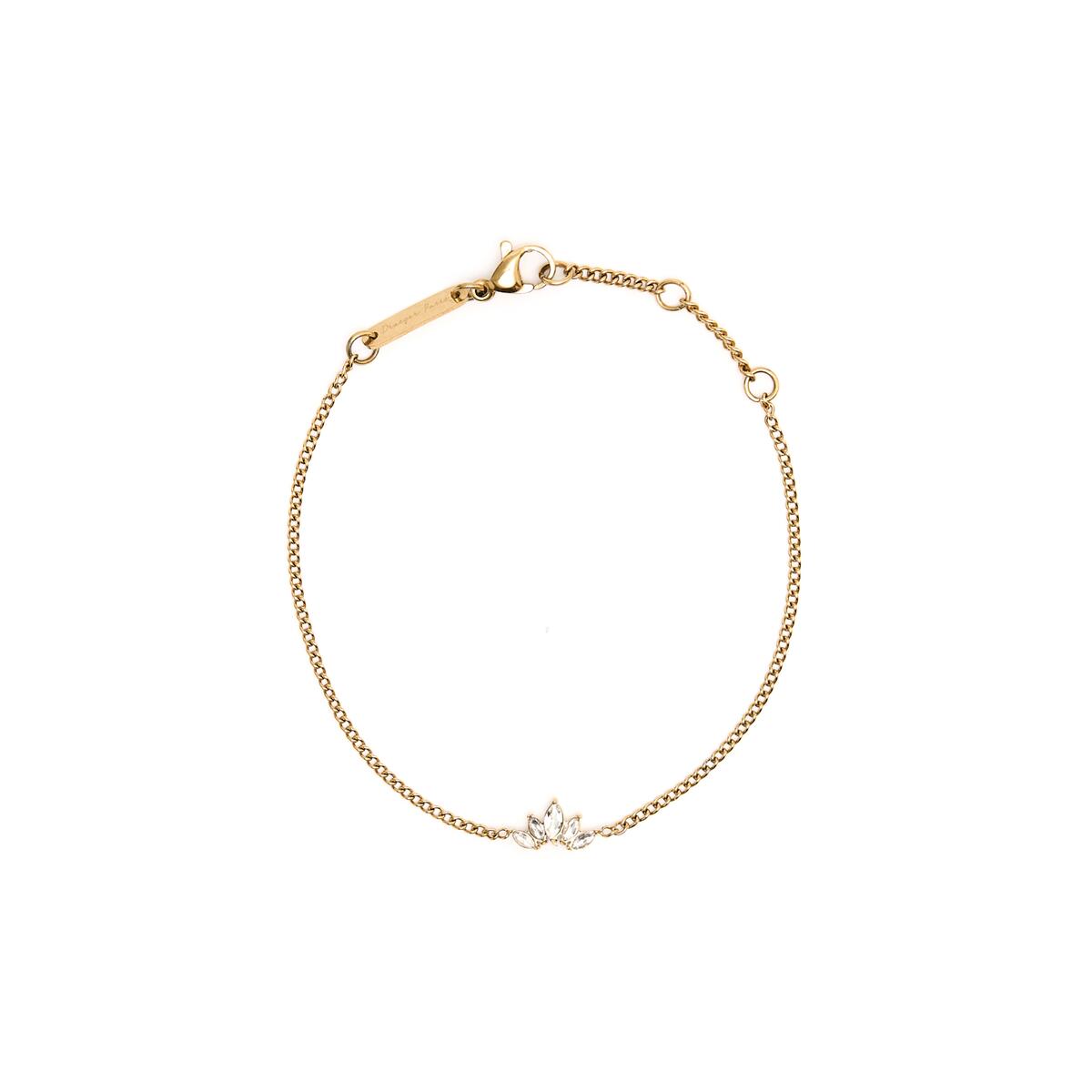 Bracelet Doré Demi Fleur 1