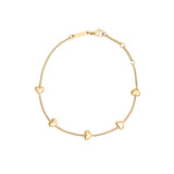 Bracelet Doré Petits Cœurs 1