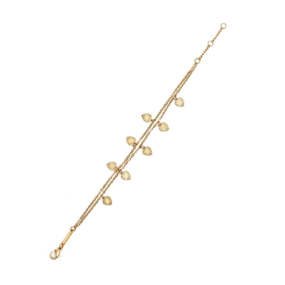 Bracelet Double Doré Ronds 2