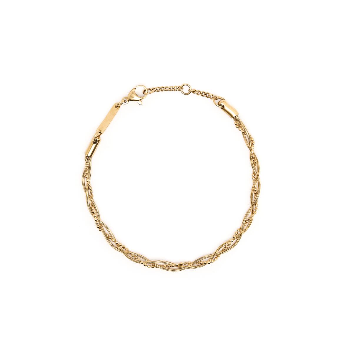 Bracelet Doré Maille Fine Entrelacée 1