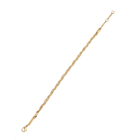 Bracelet Doré Maille Fine Entrelacée 2