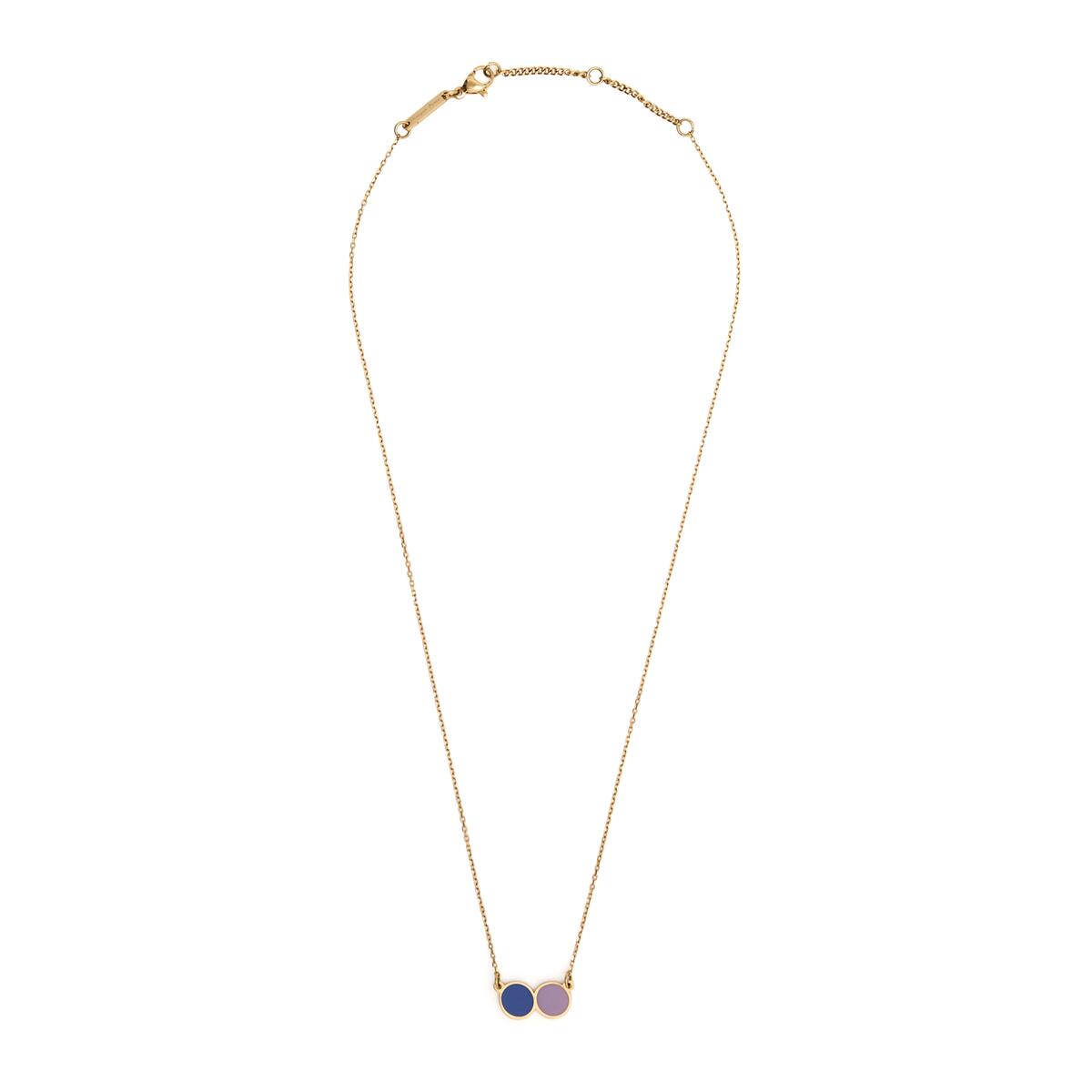 Collier Pendentif Ronds bleu et violet 2